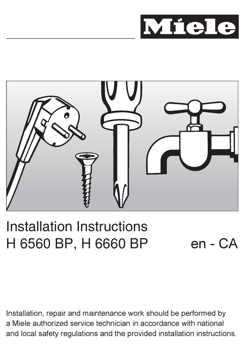 Miele H 6560 BP installation instructions