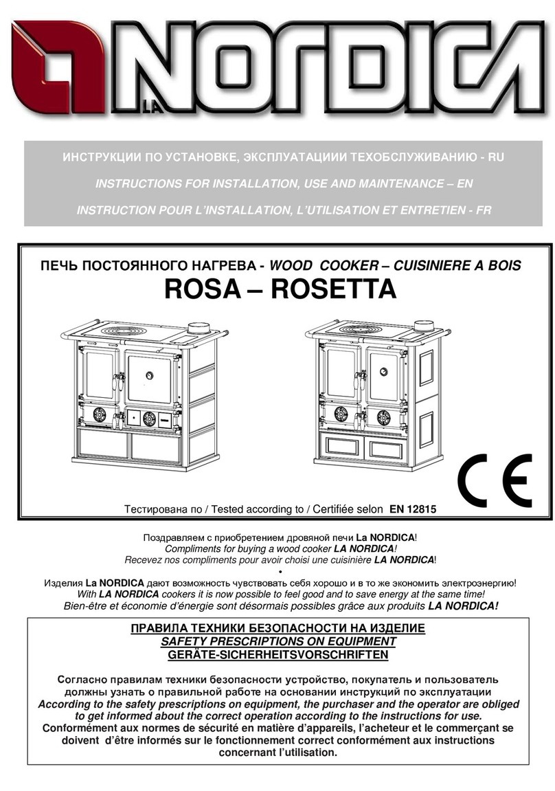 Nordica ROSA Instructions for installation, use and maintenance Nordica ROSA Instructions for installation, use and maintenance
