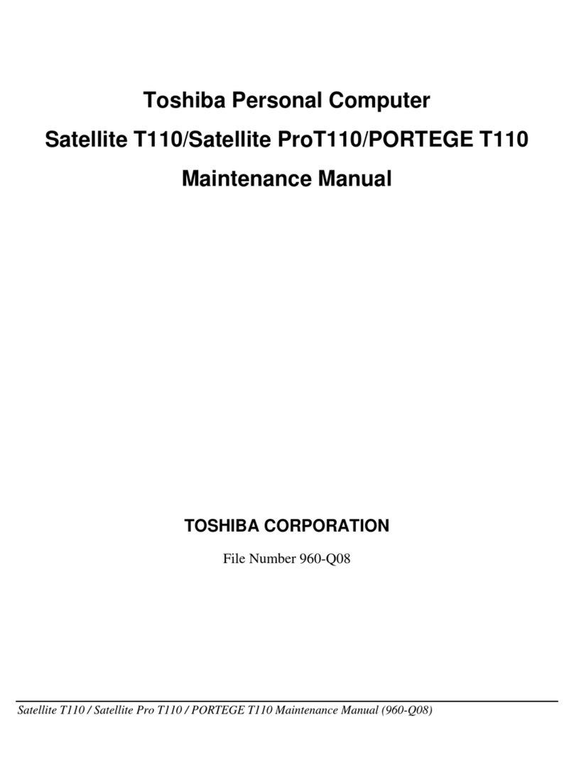 Toshiba Satellite T110 User manual