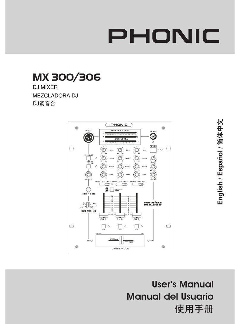 Phonic MX 300 user manual
