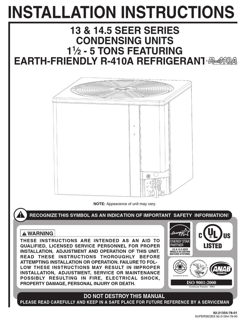 Johnson Controls 13 SEER - GCGD User manual