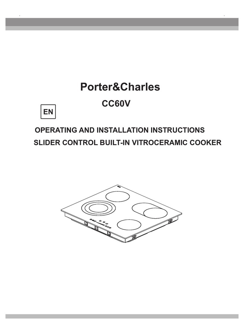 Porter&Charles CC60V Operating and installation instructions