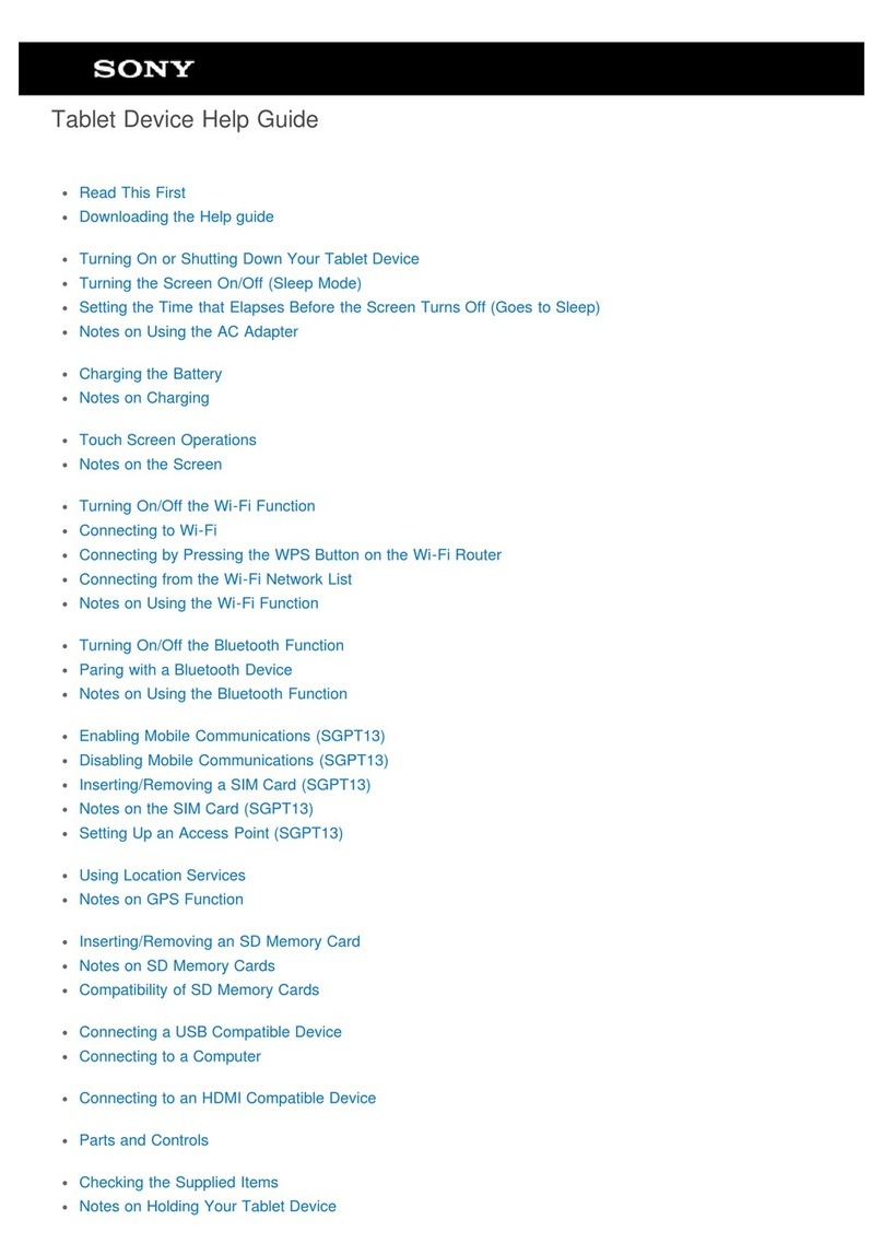 Sony Xperia SGPT12 Reference guide