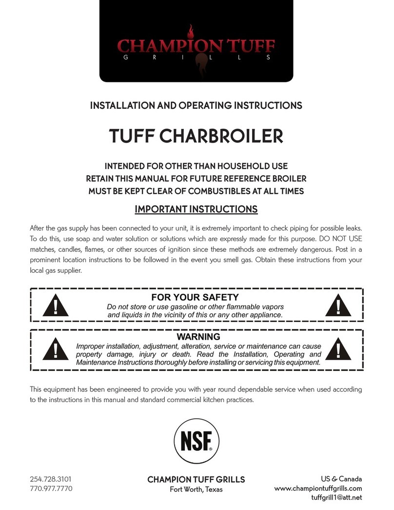Champion Tuff Grills TCB-30 Important instructions
