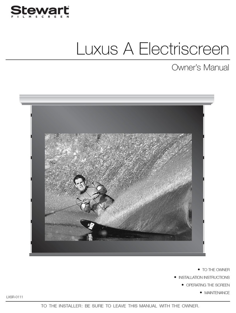 Stewart Filmscreen Luxus A Electriscreen owner's manual Stewart Filmscreen Luxus A Electriscreen owner's manual