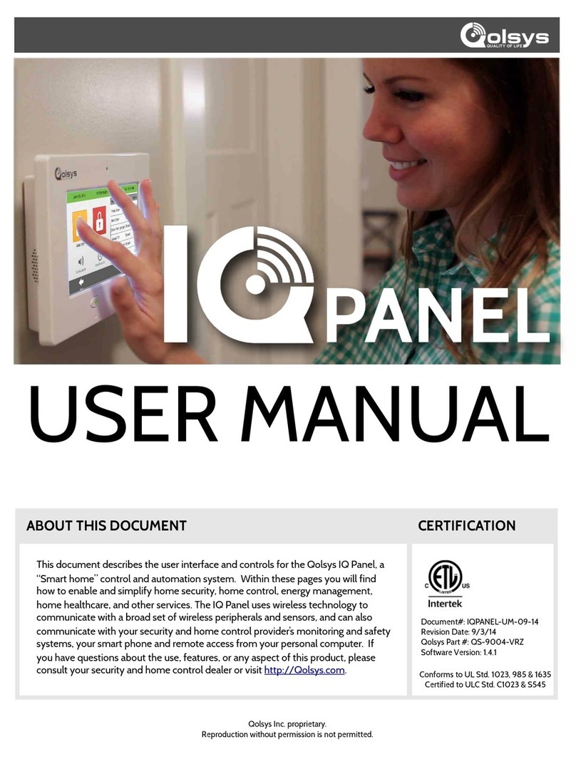 QOLSYS IQ PANEL User manual