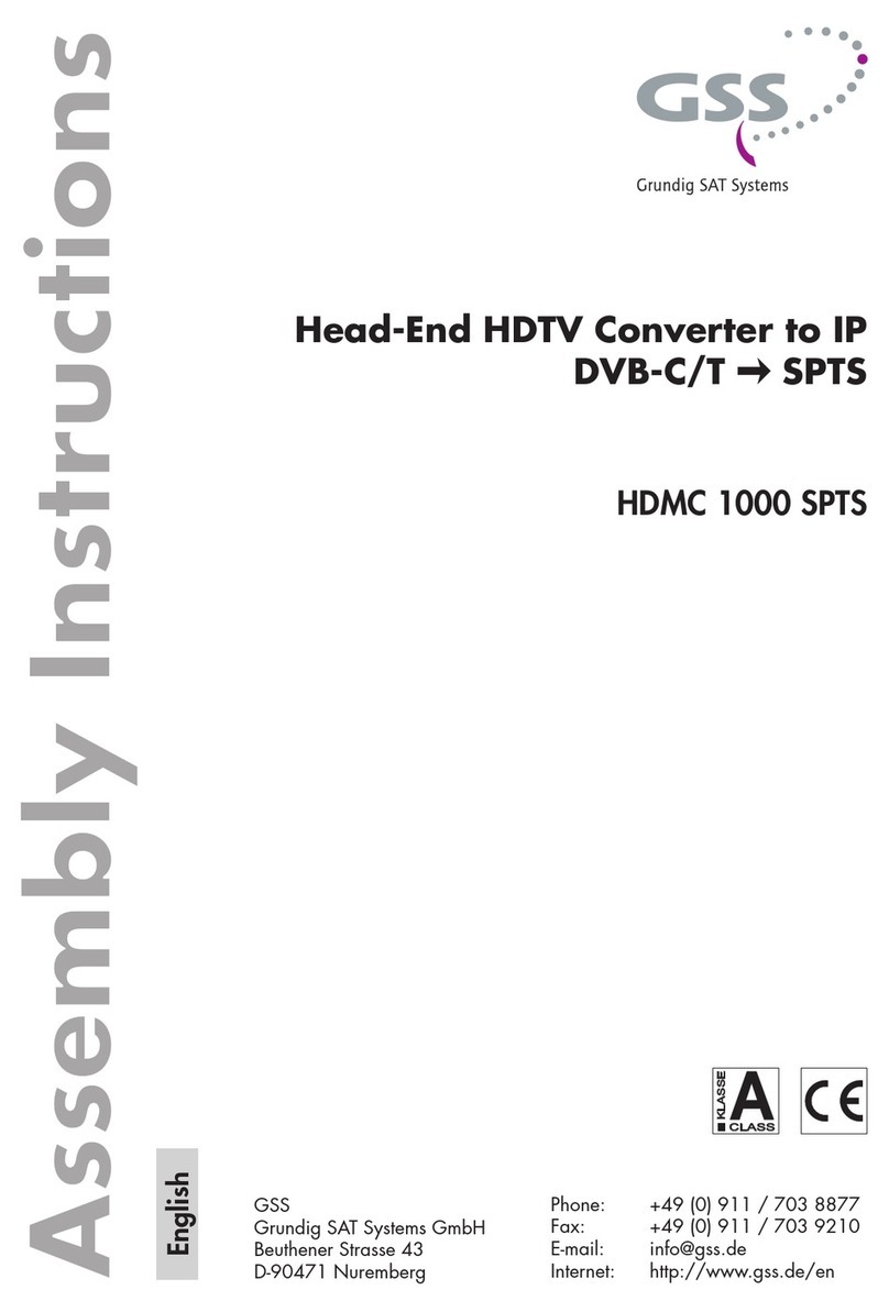 GSS HDMC 1000 SPTS User manual