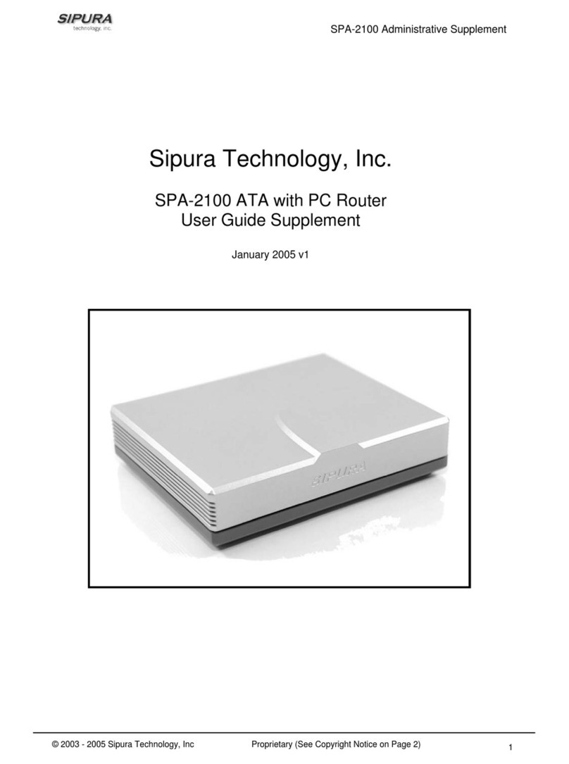 Sipura Technology SPA-2100 Supplemental user's manual