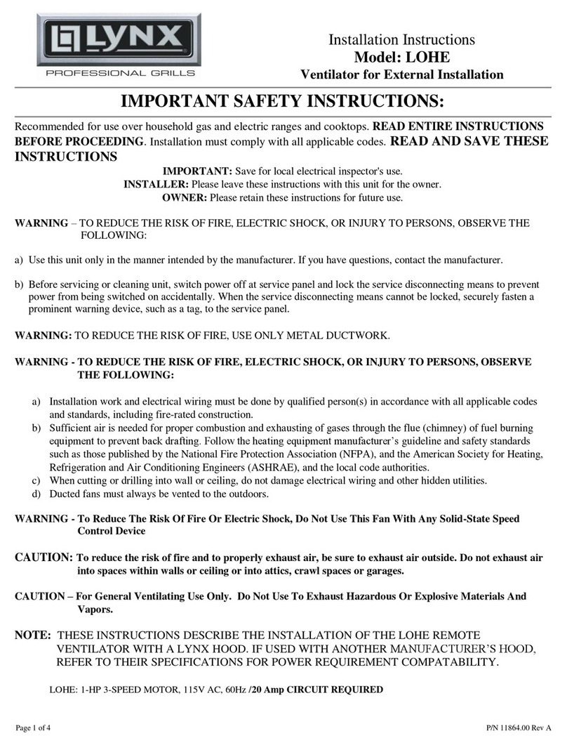 Lynx LOHE installation instructions