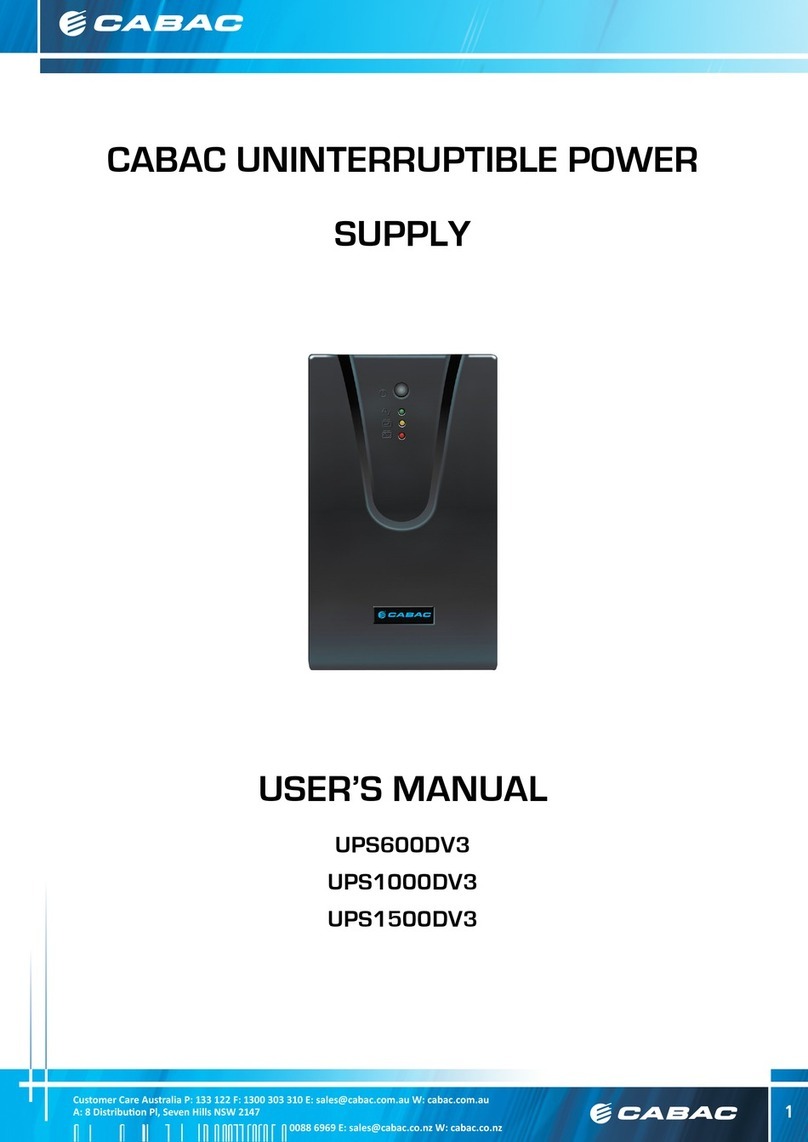 CABAC UPS600DV3 user manual