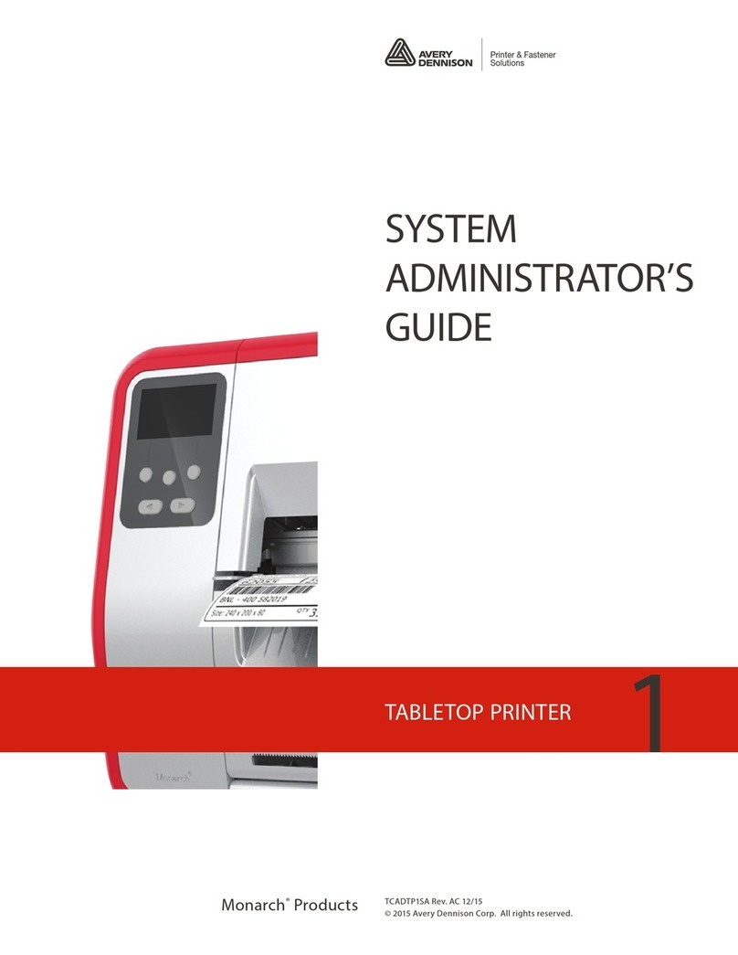 Avery Dennison Monarch Tabletop Printer 1 Service manual Avery Dennison Monarch Tabletop Printer 1 Service manual