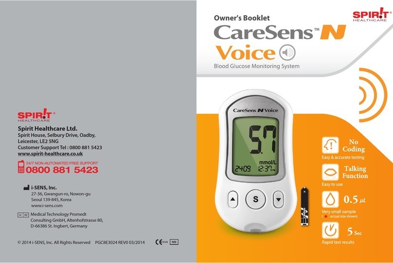 Spirit CareSens N owner's booklet