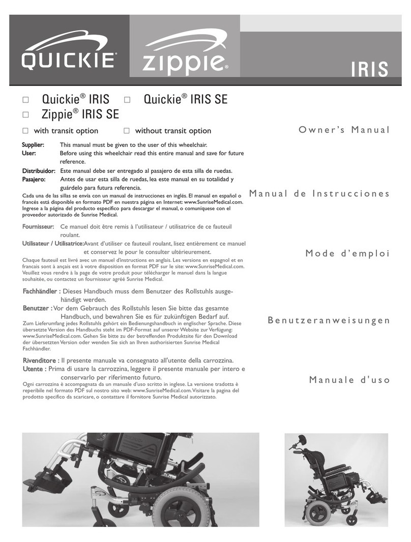 Sunrise Medical Quickie IRIS User manual