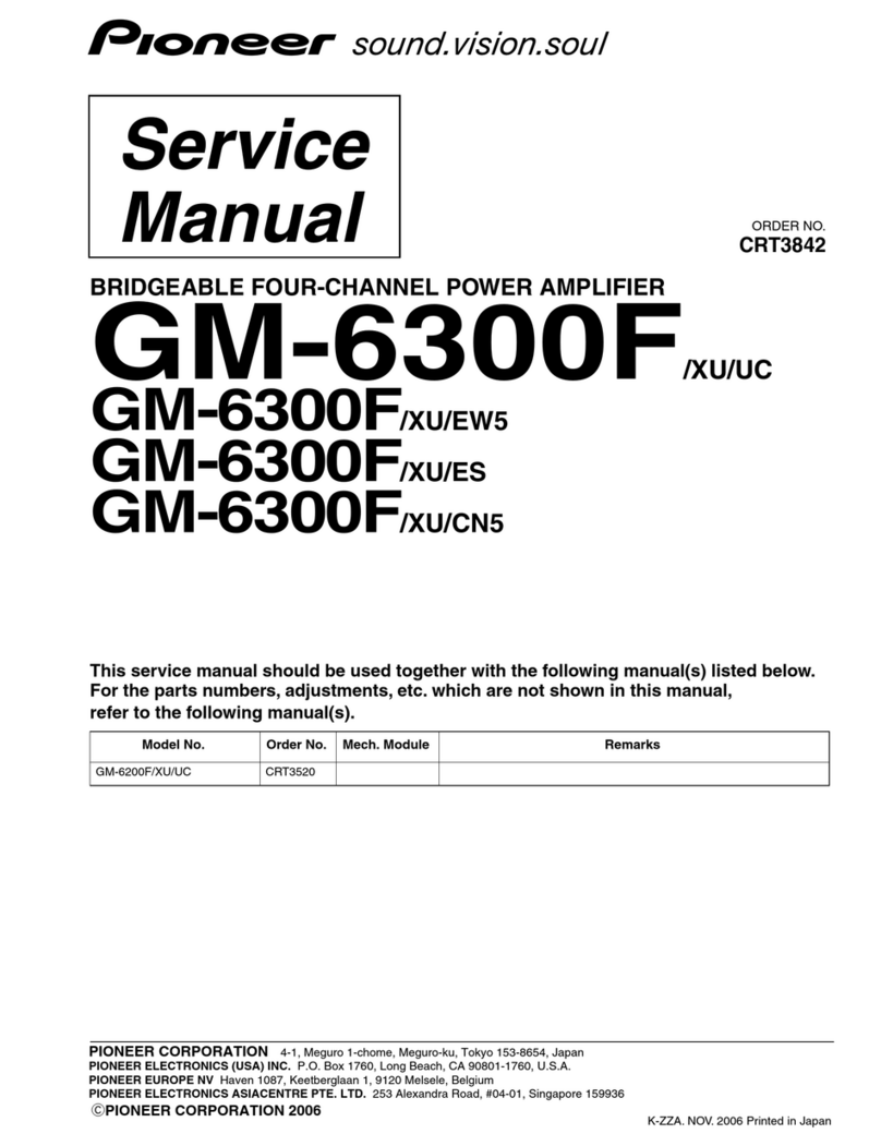 Pioneer GM-6300F/XU/UC User manual Pioneer GM-6300F/XU/UC User manual