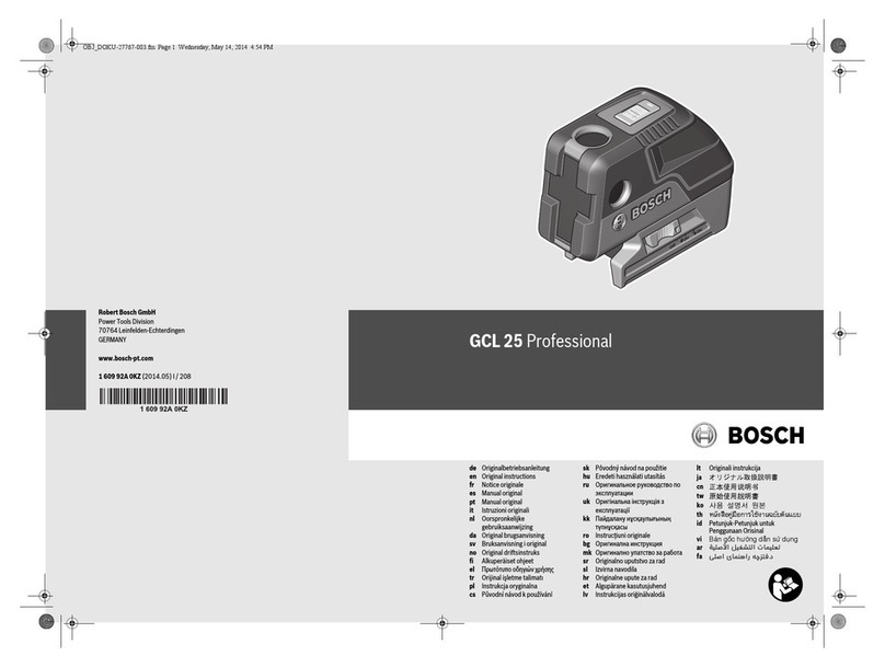 Bosch GCL 25 Professional User manual