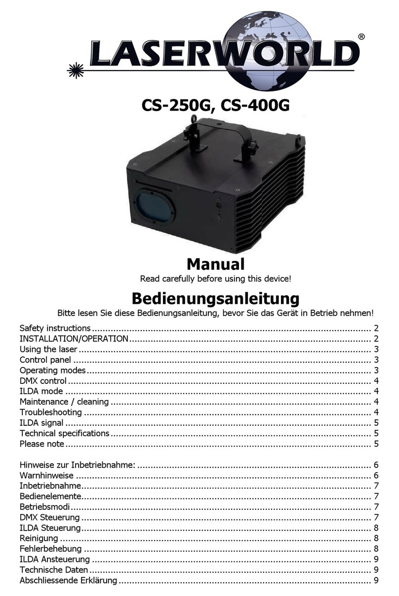 Laserworld CS-250G using manual