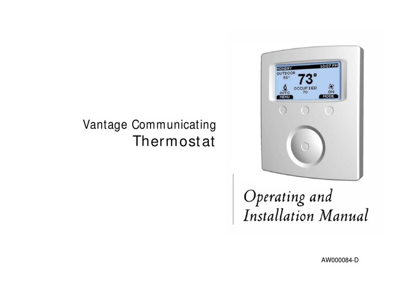 Vantage Controls STAT OPERATING AND INSTALLATION Manual