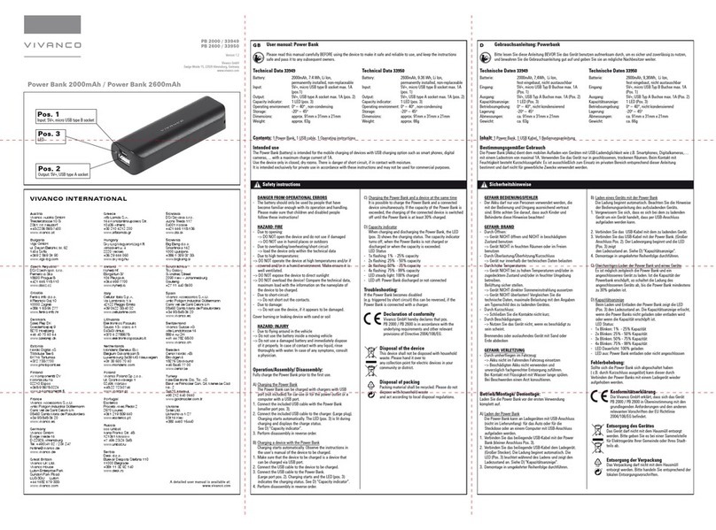 Vivanco PB 2000 / 33949 user manual