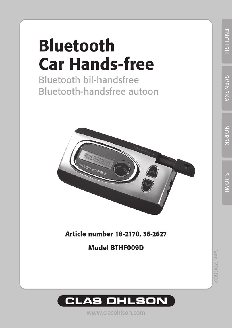 Clas Ohlson BTHF009D user manual