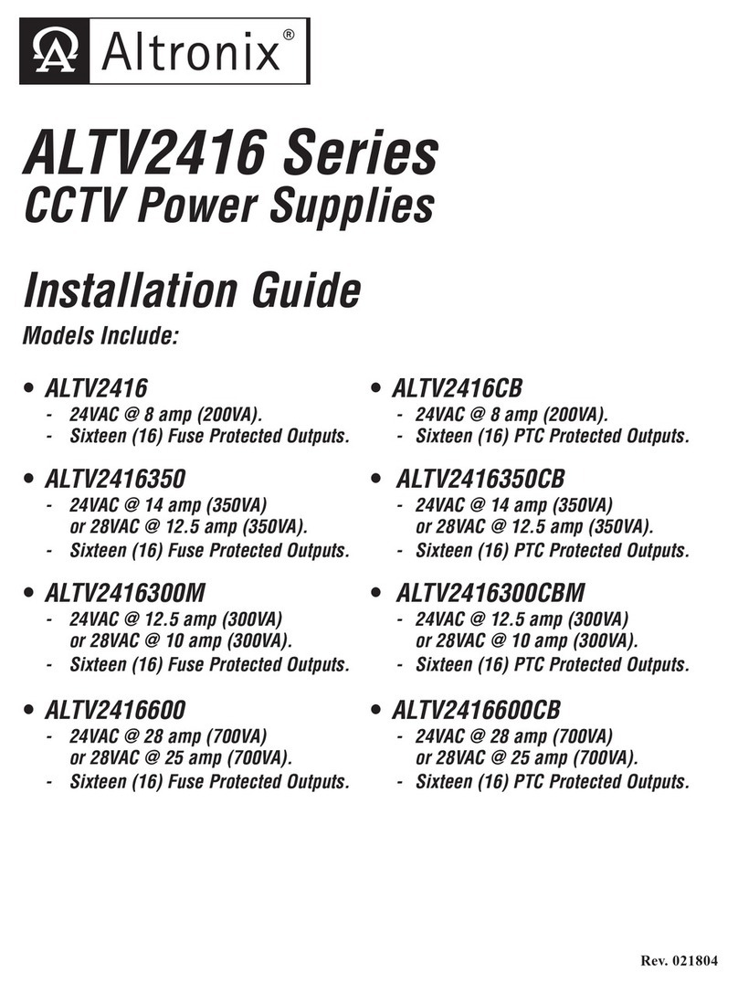 Altronix ALTV2416 Series User manual
