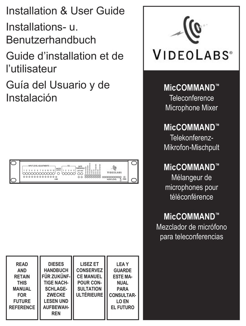 VideoLabs MicCOMMAND Installation & user guide
