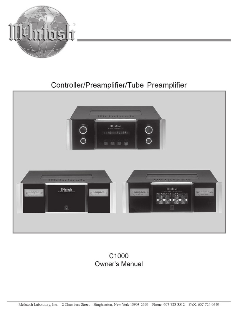 McIntosh C1000C - SERVICE User manual
