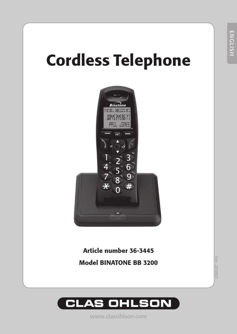 Clas Ohlson BINATONE BB 3200 user manual