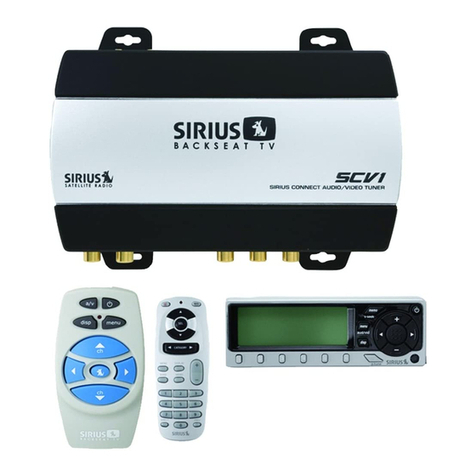 Sirius Satellite Radio SCV1 - SIRIUS Backseat TV System Add-on... User manual Sirius Satellite Radio SCV1 - SIRIUS Backseat TV System Add-on... User manual