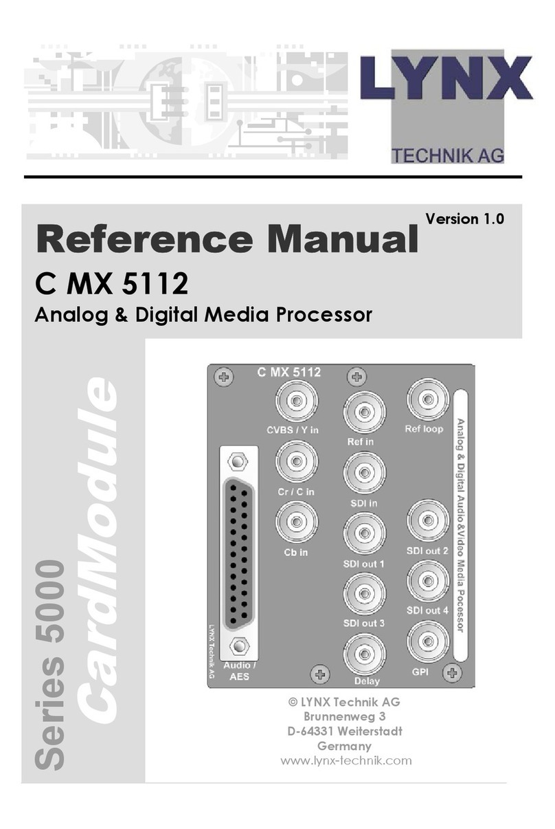 Lynx CMX 5112 Reference manual