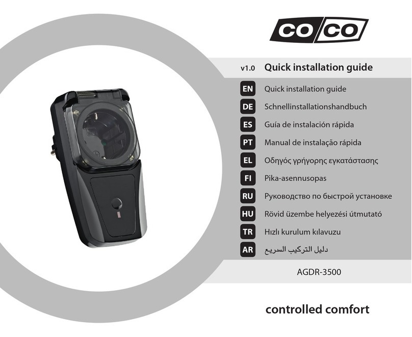 CoCo AGDR-3500 Quick installation guide
