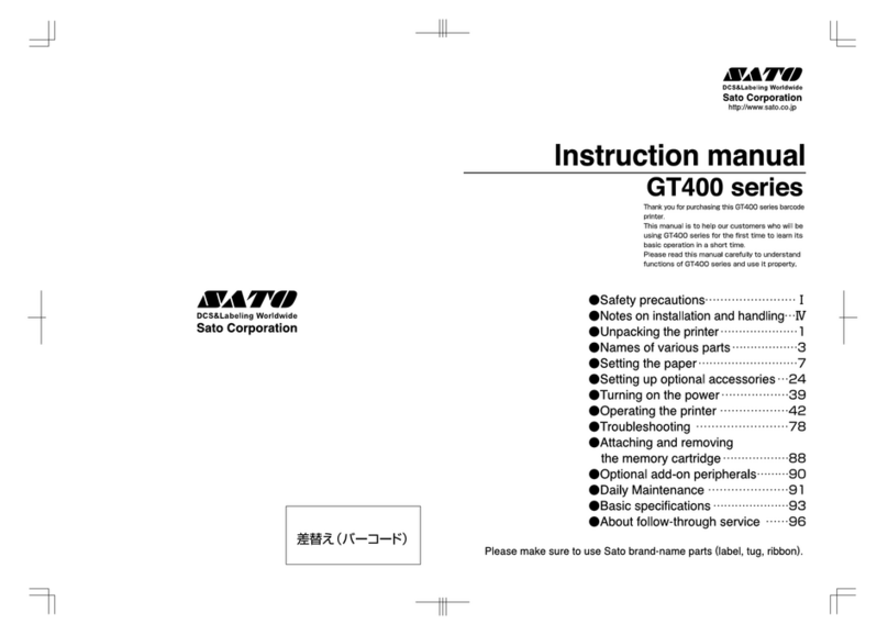 SATO iGT400 Series User manual SATO iGT400 Series User manual