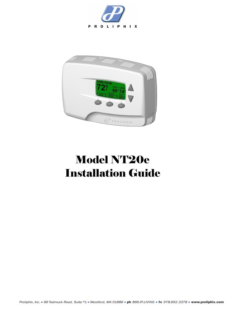 Proliphix NT20e User manual
