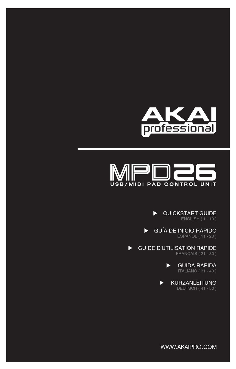 Akai MPD26 quick start guide