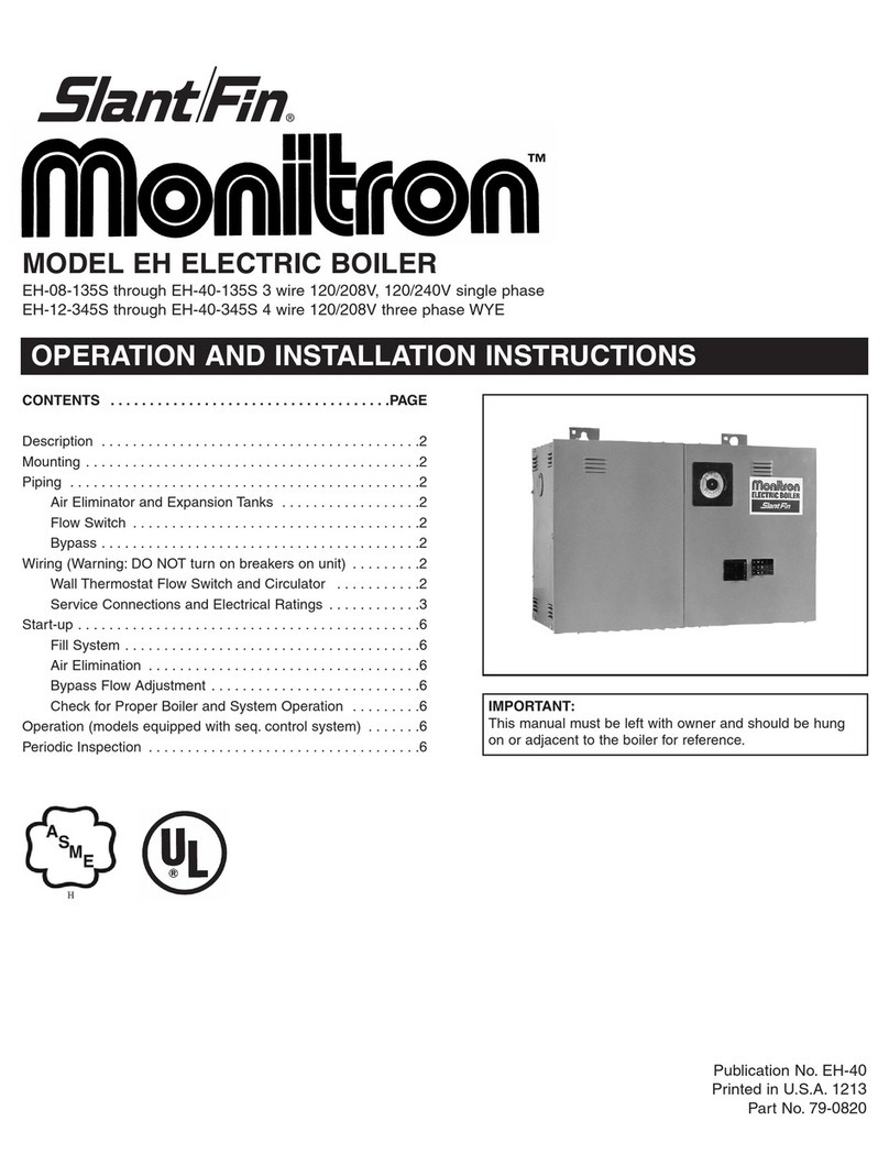 Slant/Fin VICTORY II VHS Series Operation and installation instructions