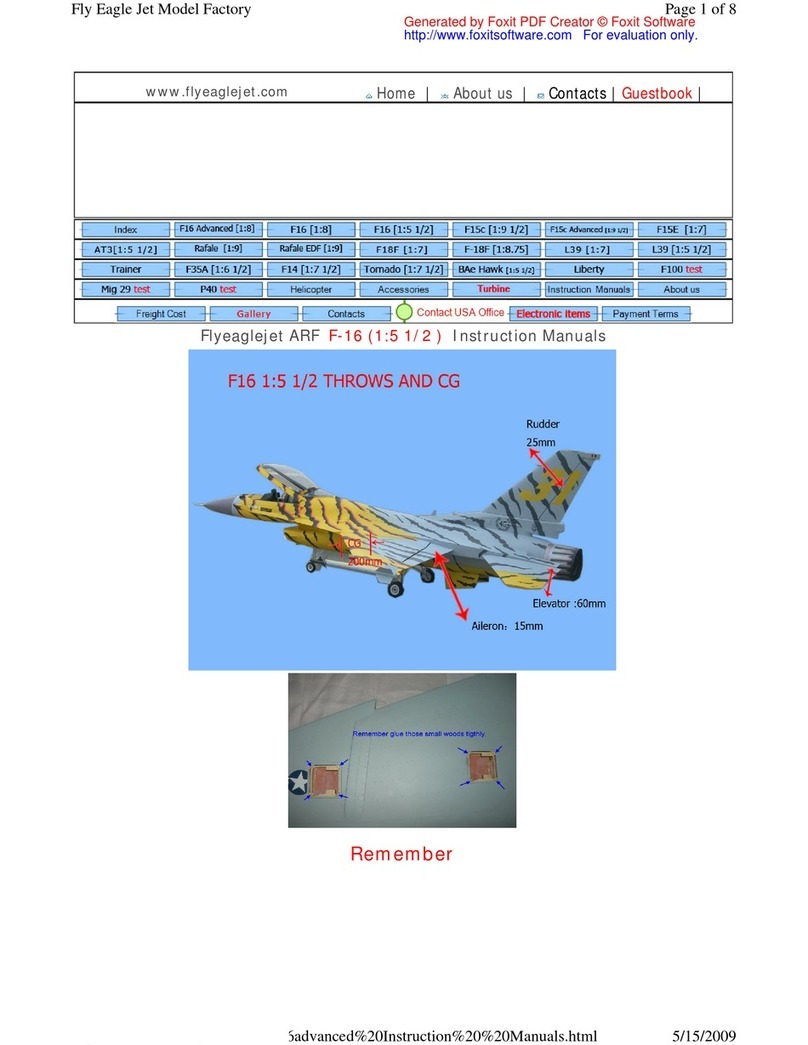 Fly Eagle Jet PLUS F-16 instruction manual