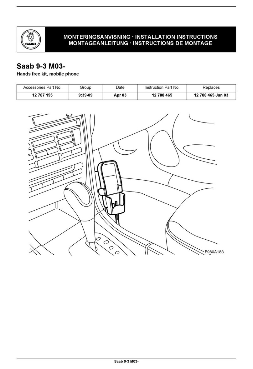 Saab 12 787 155 installation instructions