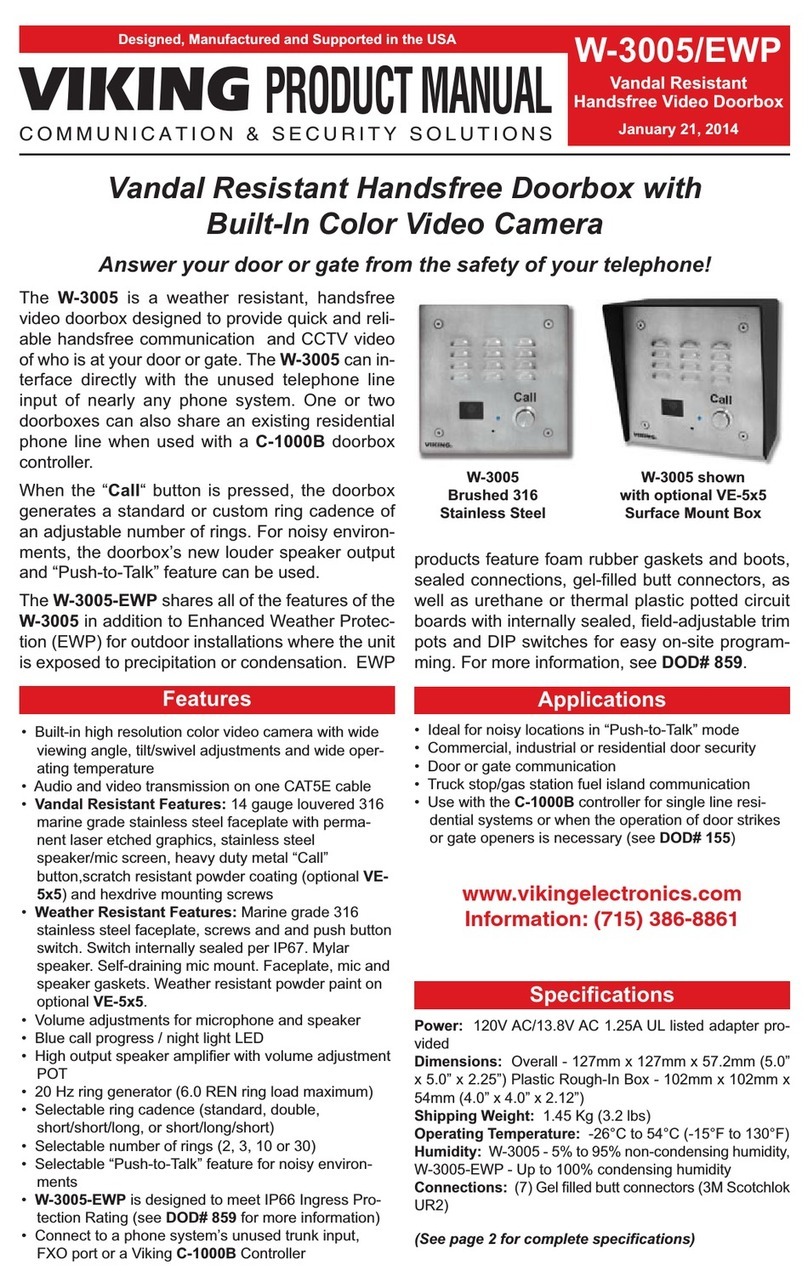 Viking W-3005/EWP User manual