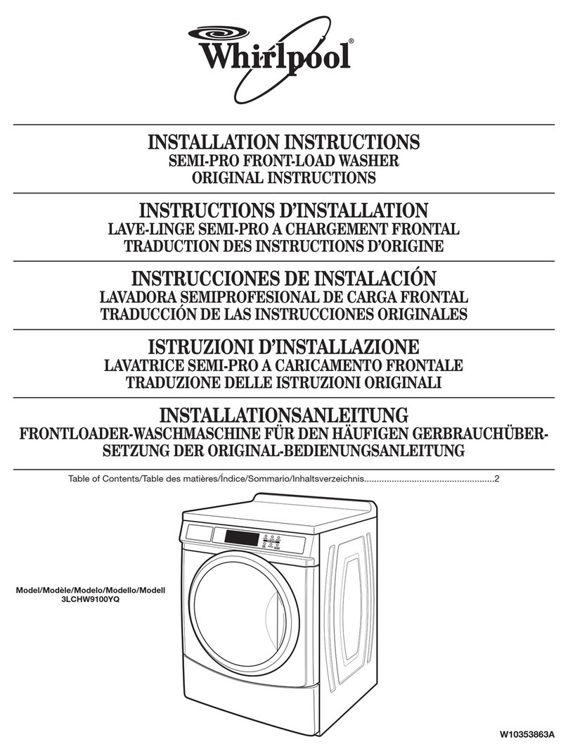 Whirlpool 3LCHW9100YQ installation instructions