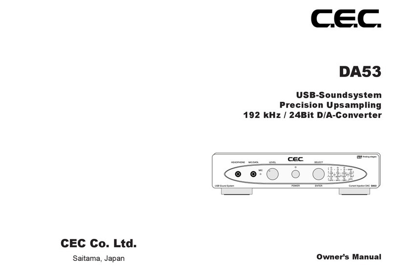 C.E.C. DA53 owner's manual