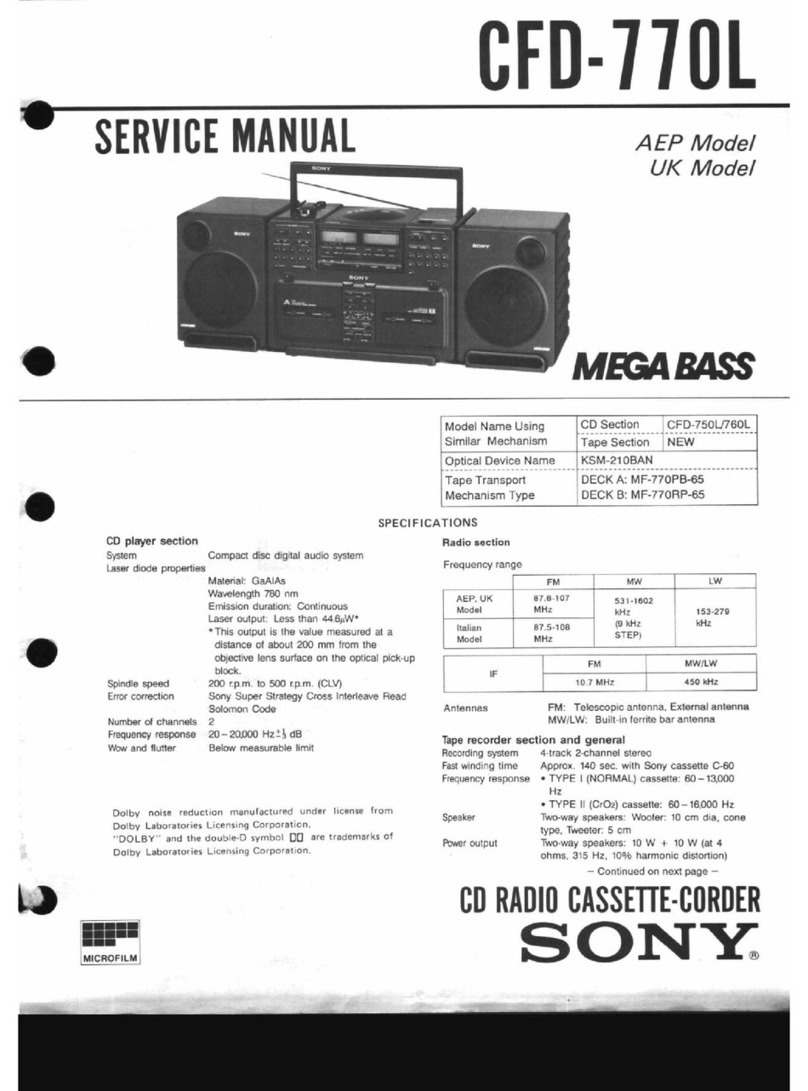 Sony CFD-770L User manual