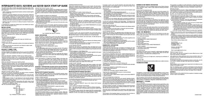 Interquartz Gemini IQ333D quick start guide
