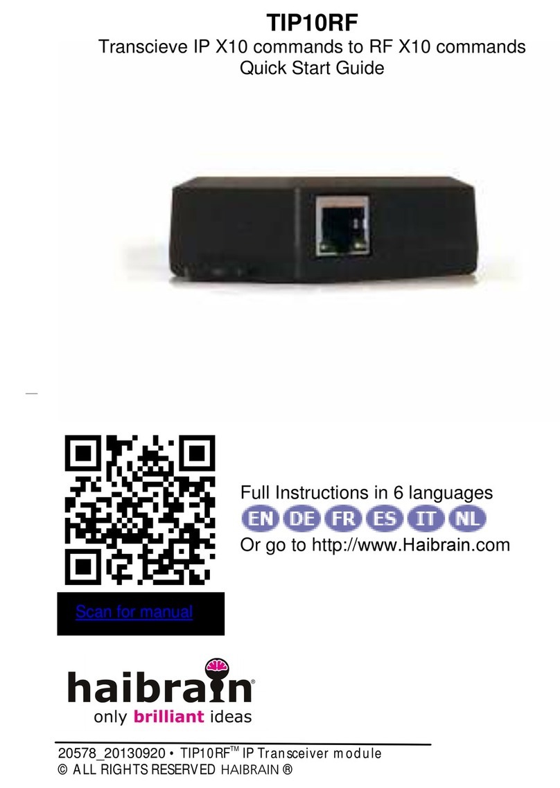 Haibrain TIP10RF quick start guide