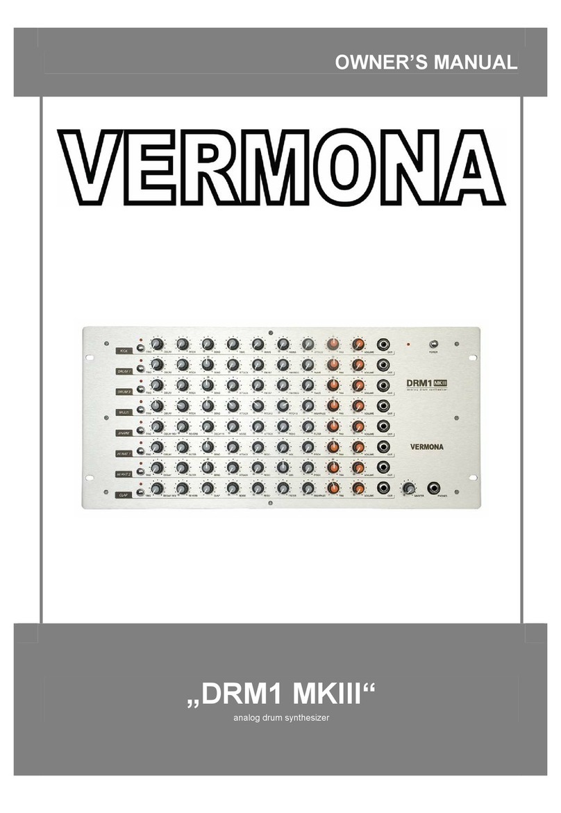Vermona DRM1 MKIII owner's manual