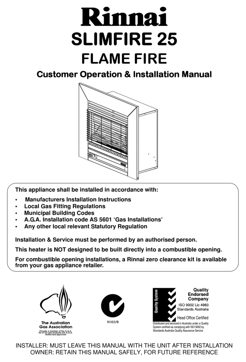Rinnai SLIMFIRE 25 User manual