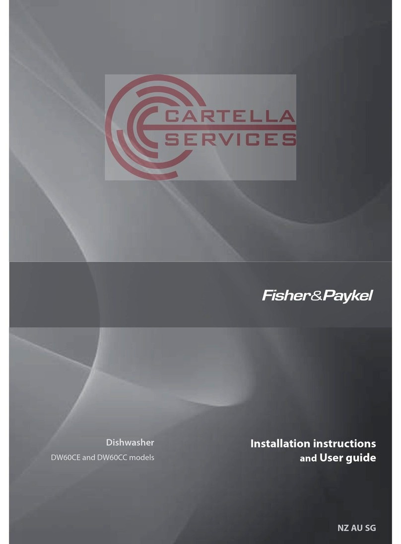 Fisher & Paykel DW60CE Installation instructions and user guide