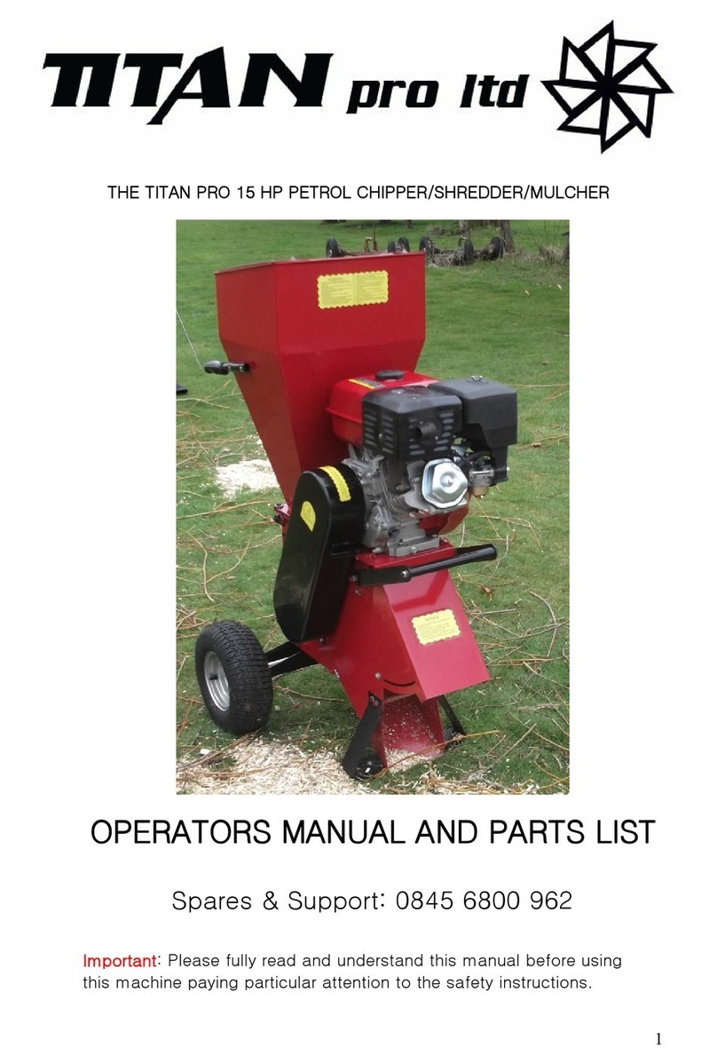 Titan Pro 15 HP Operators manual and parts lists