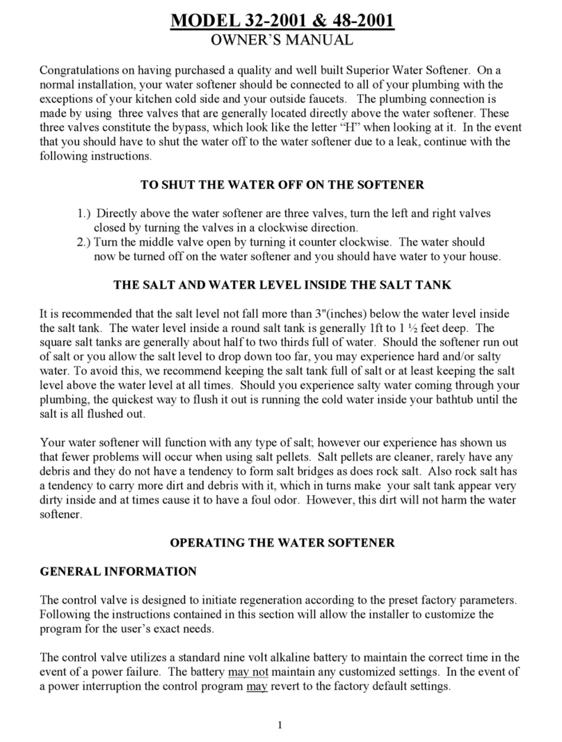 Superior Water 32-2001 owner's manual