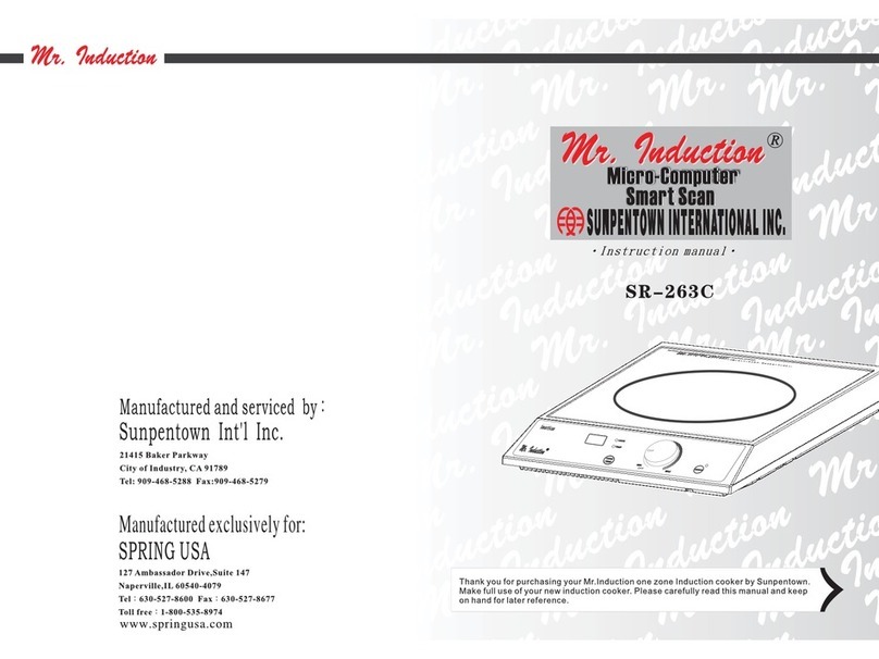 Sunpentown Mr. Induction SR-263C instruction manual