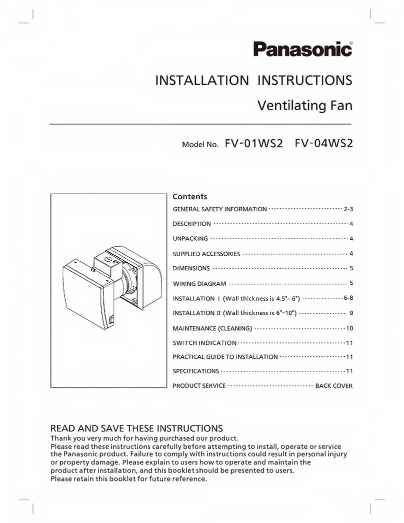 Panasonic FV-04WS2 User manual