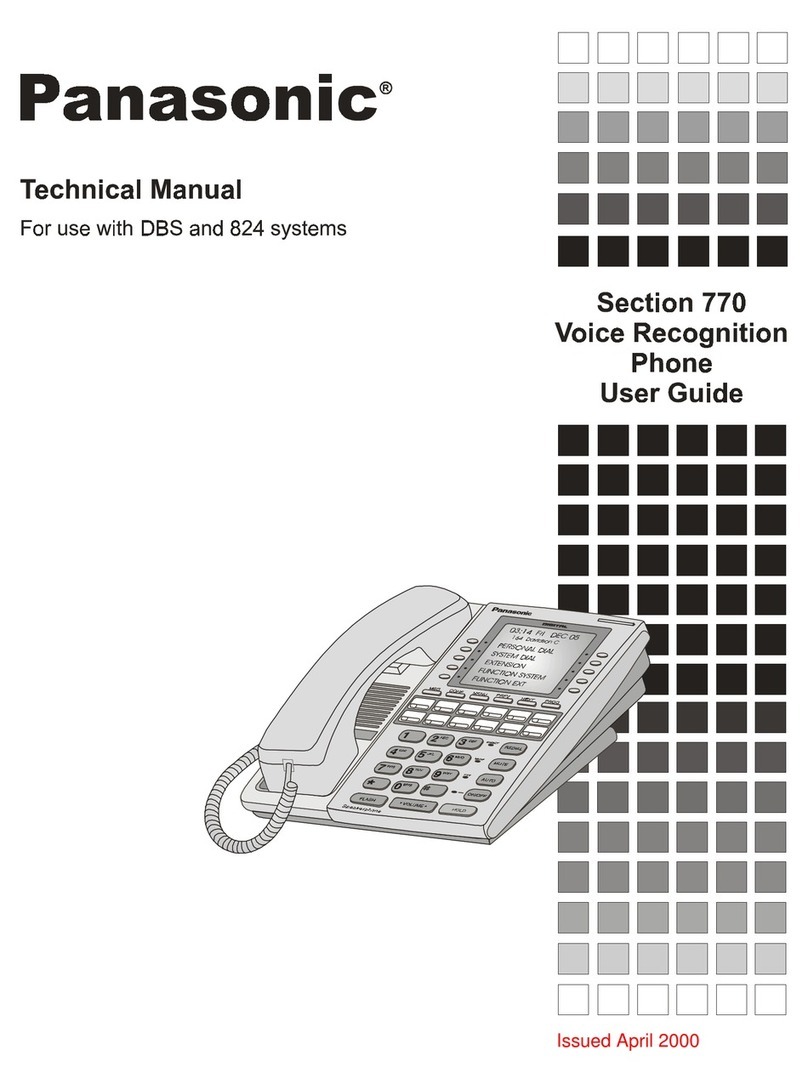 Panasonic Sectlon 770 Technical manual